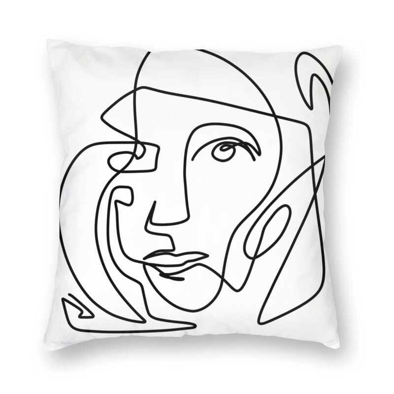 Pablo Picasso Luxury Cushion Cover Car Polyester Pillowcase Single Row Face Art Pillowcase Sofa