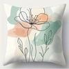 Floral Line Art Pattern Pillow Covers For Decor Pattern Cushion Cover Suitable For Sofa Bedroom Car Pillow Cover