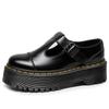 Thick-soled Lettering with Mary Jane Women's Shoes Ethan Leather Low-top Martin Shoes Fashion Student Muffin Bottom