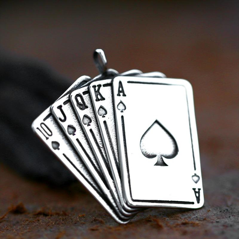 

Beier 2022 New Design Poker Ace of Spades Pendant Necklace For Men Women Heart Shape Jewelry For Gift Wholesale