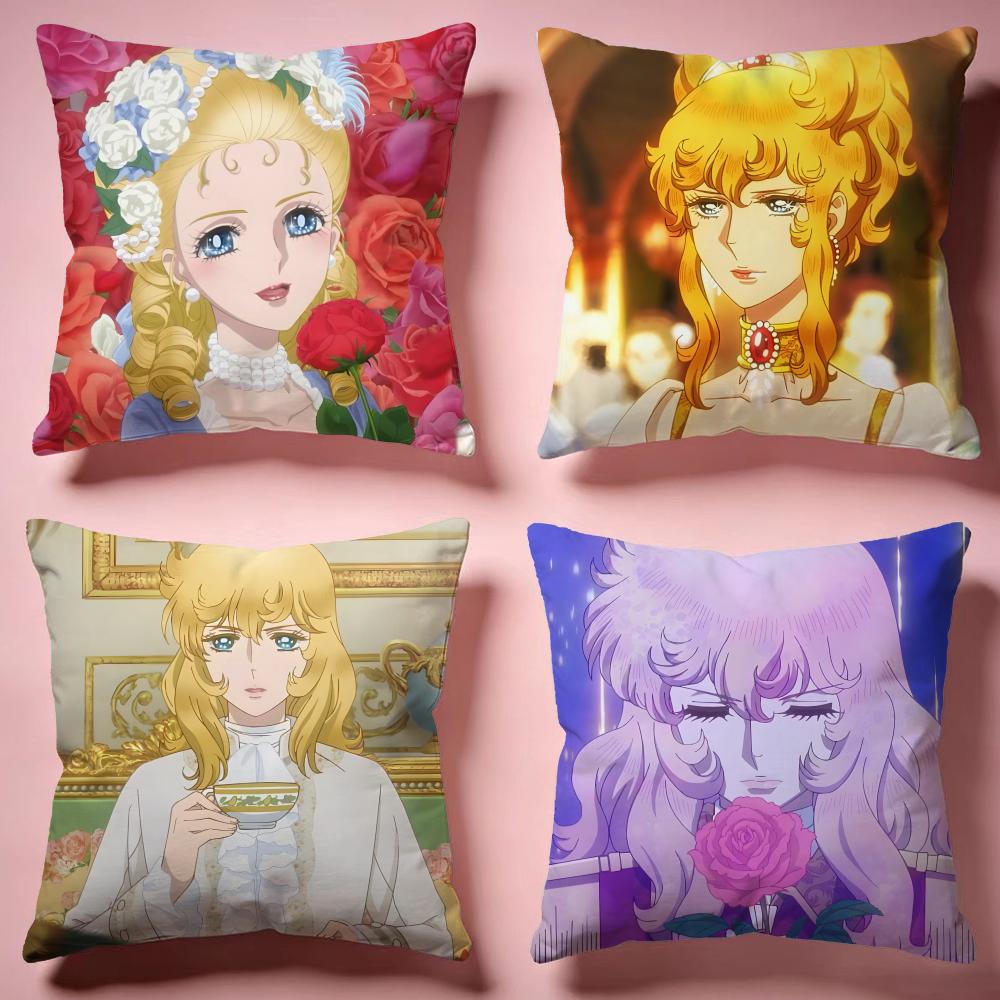 Popular TThe Rose of Versaillesed Cushion Cover Comfortable Durable Pillow Cover MultiScene for Home Office Car Sofa
