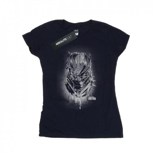 

Marvel Womens/Ladies Black Panther Spray Headshot Cotton T-Shirt XXL білий