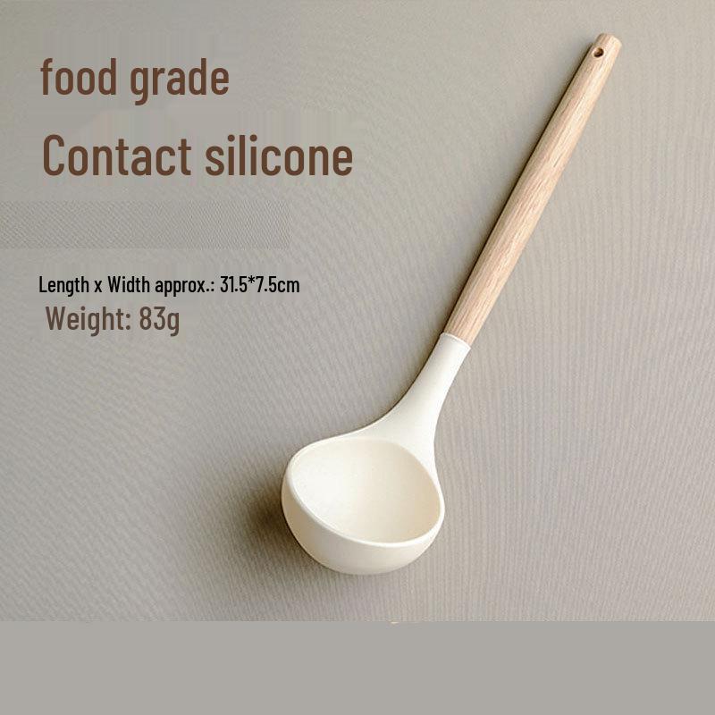 High-Temp Silicone Cookware Set: Spatula, Ladle & Slotted Spoon for Non-Stick Pans