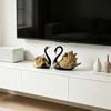 2Pcs Swan Wine Bottle Holder, Countertop Wine Display Stand, Swan Statue Wine Bottle Stand for Kitchen Bar, Wine Rack Decoration for Women Wine Lovers