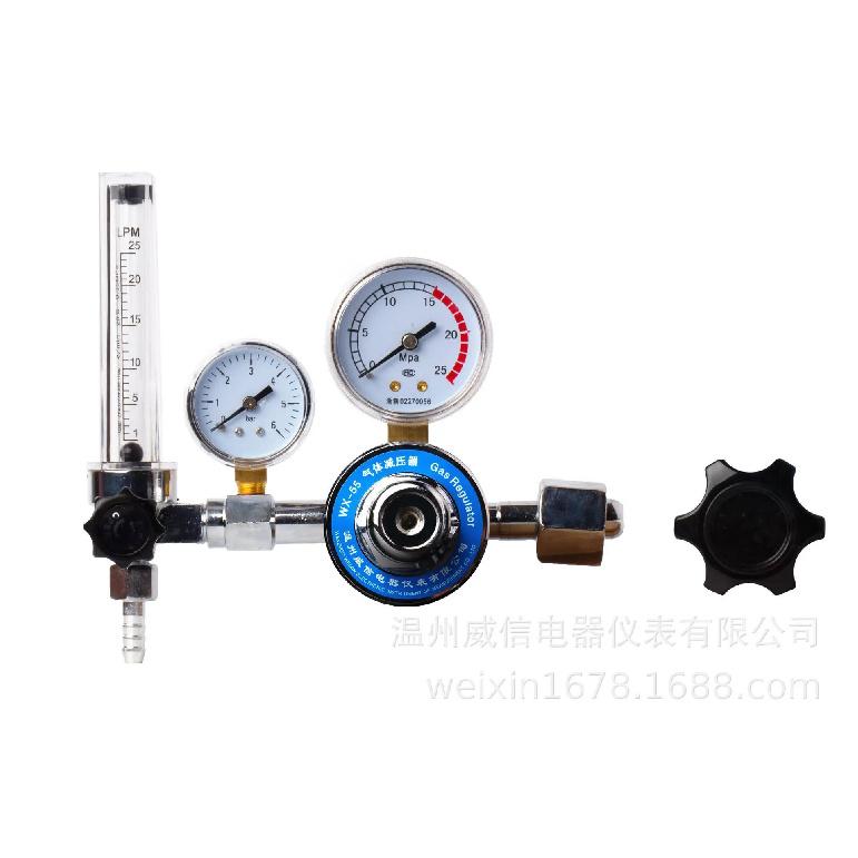 G5/8 Inlet Argon Regulator Energy Saving Gas Pressure Reducer Adjustable Pressure Gauge