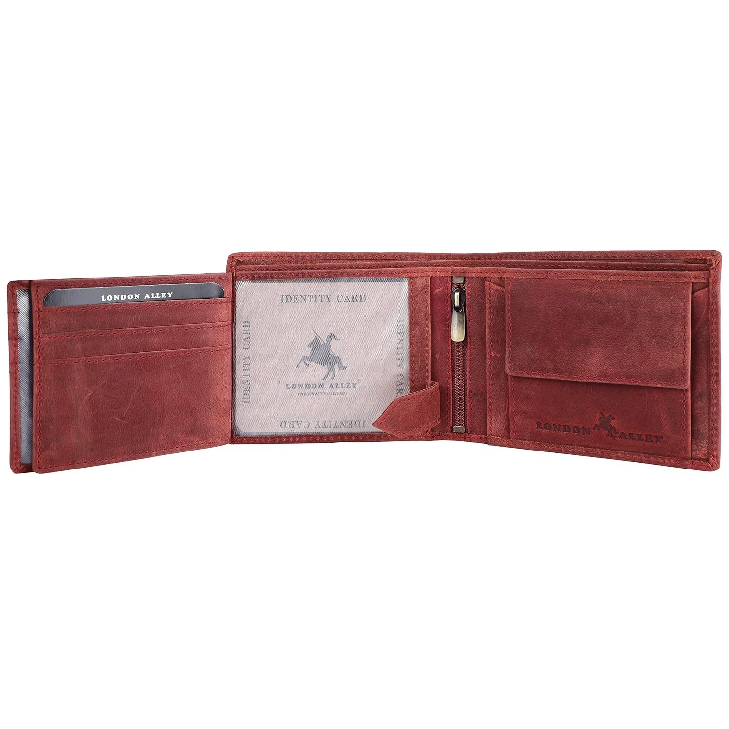 Мужской кожаный кошелек Elk Vintage красный — фото 4