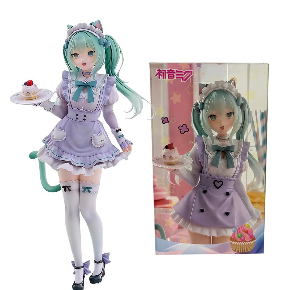 Anime Piapro Hatsune Miku 1/7 Scale F:Nex Cat Maid Figure Home Desk Decor Collection Model Toy Gift
