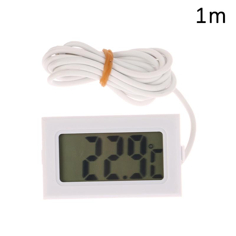 

Fy-10 Мини ЖК-цифровой термометр для аквариума, автомобиля, водяной бани, тестер температуры, детектор, монитор, встроенный датчик температуры 1m белый