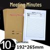 Premium Kraft Paper Meeting Minutes Notebook Set, 16k Size, 10-Pack - Free Shipping Included