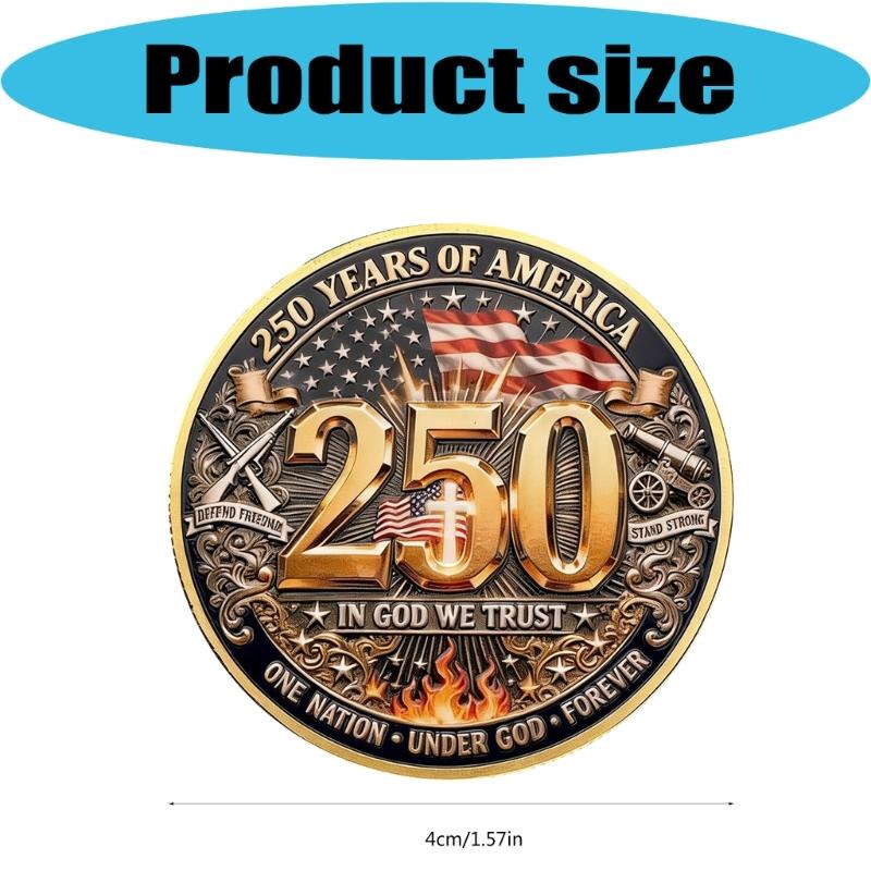 Moneda Conmemorativa del 250 Aniversario de EE. UU. Moneda de Desafío Patriótica de EE. UU. Moneda del 250 de EE. UU., Coleccionable del Cuerpo de Marines