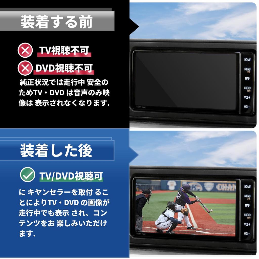 VLOOKEE TV Canceller, Compatible with Toyota/Daihatsu NSZT-Y68T, NSZT-Y64T, NSZT-W68T, NSZT-W64, NSZT-W62G, NSZT-W60, NSZP-X69D, NSZP-X68D,