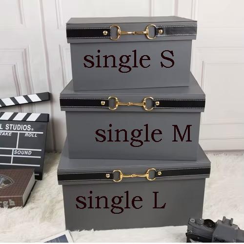 Luxury  Pu Leather Orange Storage Bins Colorful Storage Box  Organizer Containers Baskets with Cover Handles