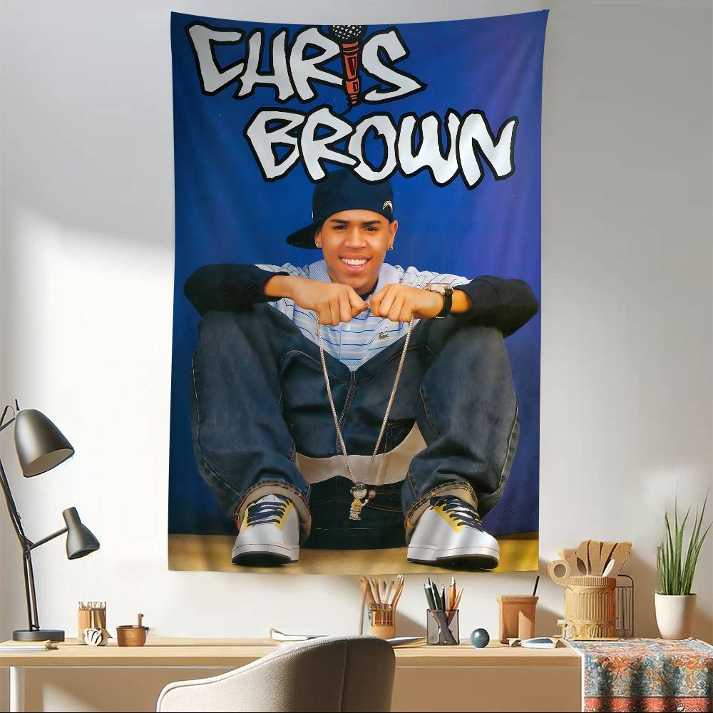 CChris BBrown Rapper Colorful Tapestry Wall Hanging Bohemian Wall Tapestries Mandala Wall Art Decor
