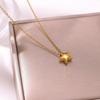 Lucky Star 18K Gold Plated Stainless Steel Star Necklace for Women - Versatile Clavicle Chain