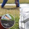 50 Stück U-förmige Rasennägel Verzinkter Stahl Rostfrei Gartensteckpfähle zur Befestigung von Zäunen Unkrautvlies