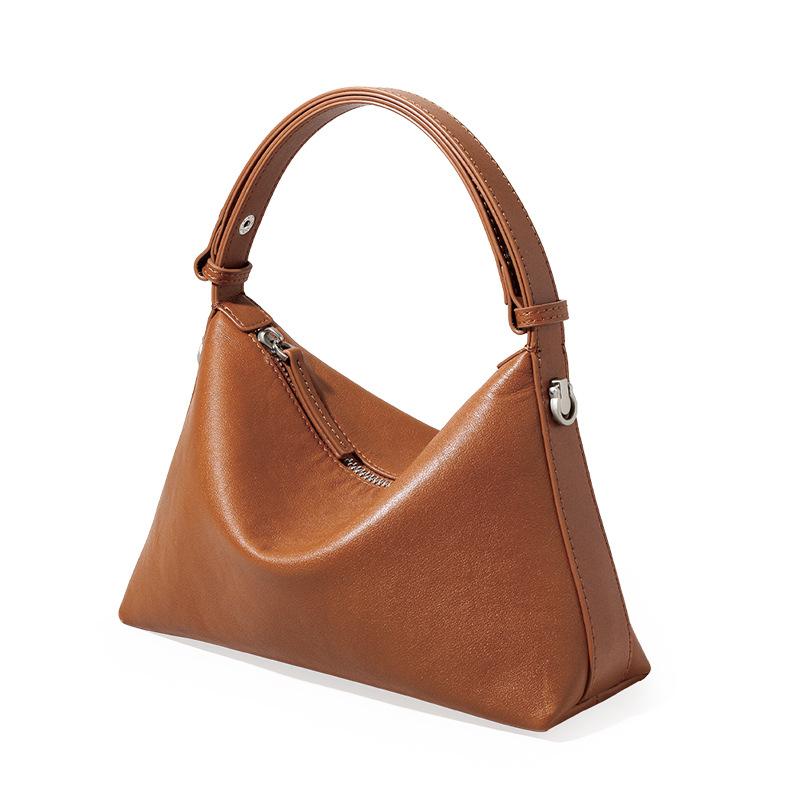 Genuine Leather Underarm Bag Personalized Bag Fashion Simple Style Commuting Shoulder Bag