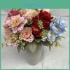 Wedding Silk Flower Arrangement 6 Head Peony Decor For Home And Photography Use
