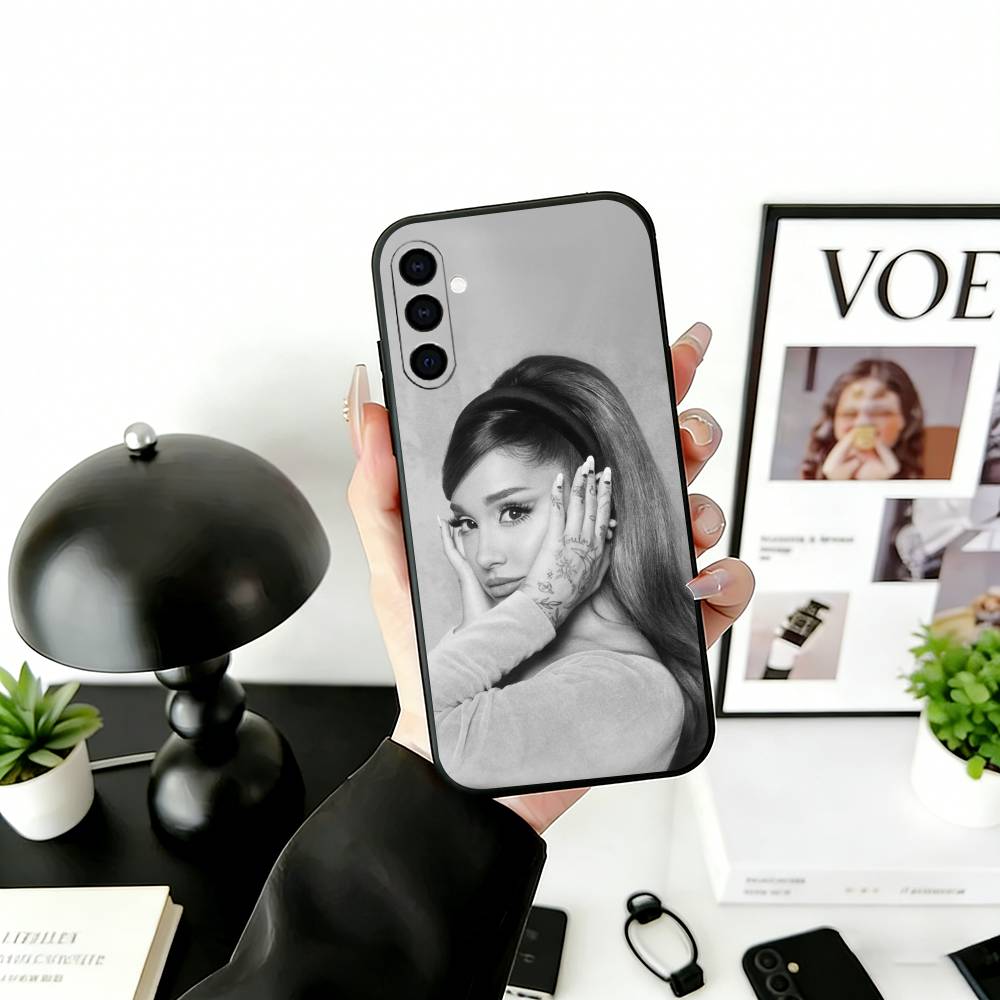

A-Arianas Phone Case Black Silicone Soft For Samsung Galaxy A73,A72,A71,A70,A53,A52,A51 Samsung a22 5g