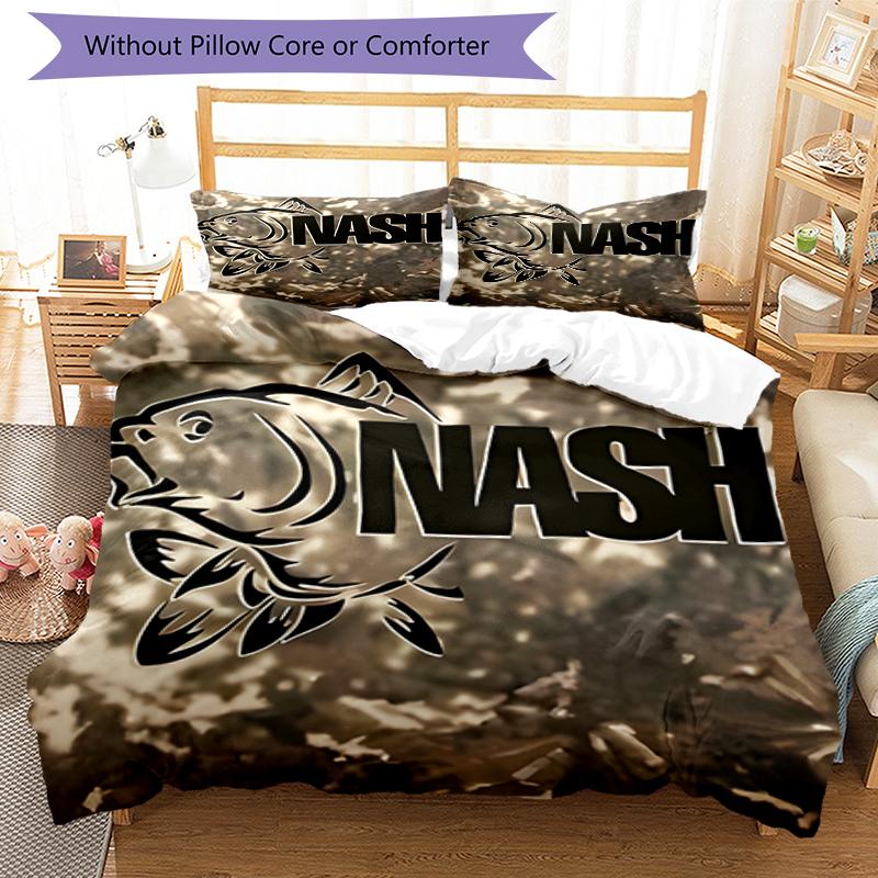 3pcs Nash Tackle1 pattern bedding set duvet cover set includes duvet cover &pillowcases, perfect all season bedroom decoration & gift