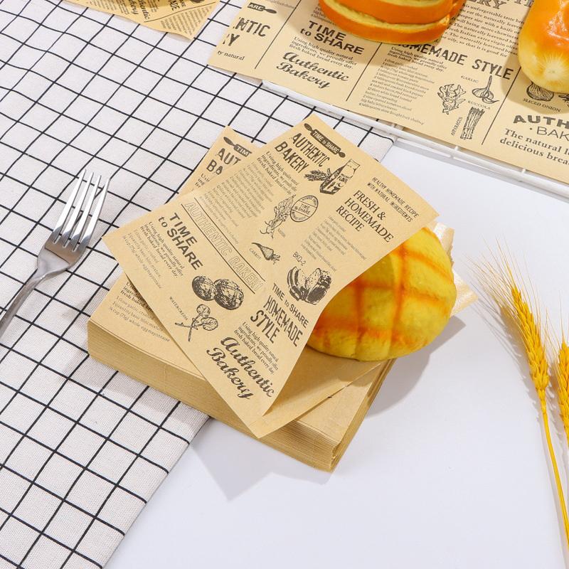 10/20/50 Blatt Lebensmittelverpackungspapier Zeitungsdesign Sandwich Burger Pommes Frittierte Lebensmittel Verpackungspapier Tellermatte Öl Wachspapier