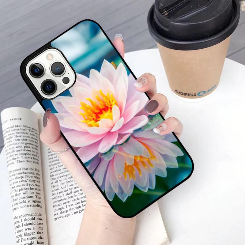 Flower Lotus Mobile Phone Cases Cover For iPhone 17 Air 16 15 14 12 13 11 Pro MAX apple Plus Coque