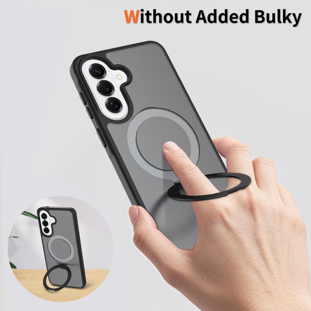 Suitable for Amazon Samsung A57 Bracket Mobile Phone Case with Magnetic Suction A37 Skin Feeling A27 Fulcrum Protective Case Wholesale