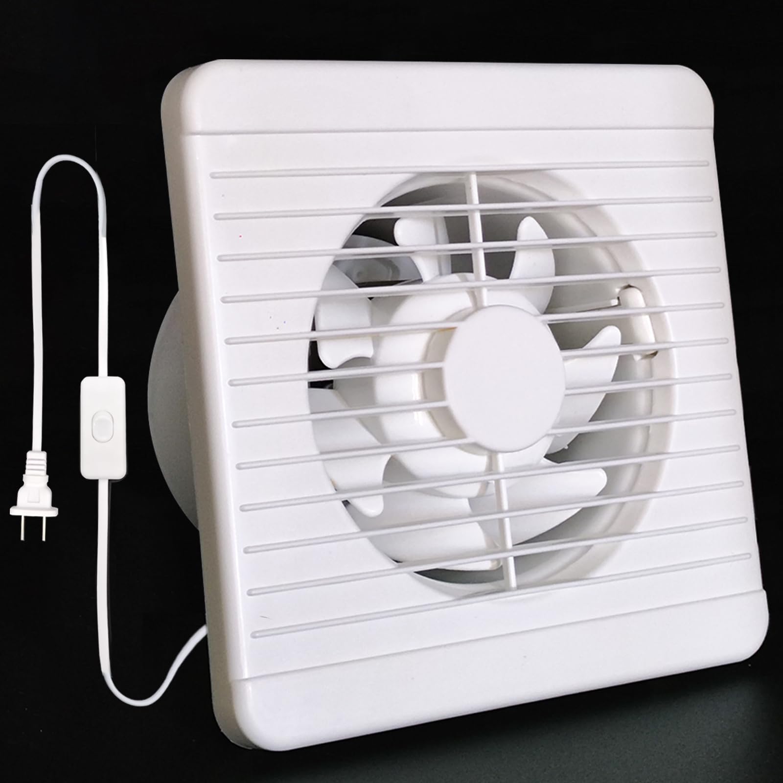 

Umillion 100мм Канальный вытяжной вентилятор для малых и средних комнат, подходит для домашних животных, с белым выключателем, тихий, размеры, комнаты, ванные комнаты, туалеты, белый