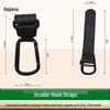 Universal Multifunctional Leather Stroller Hook with Magic Sticker - Fits Baby Strollers, Bicycles, and Electric Cars