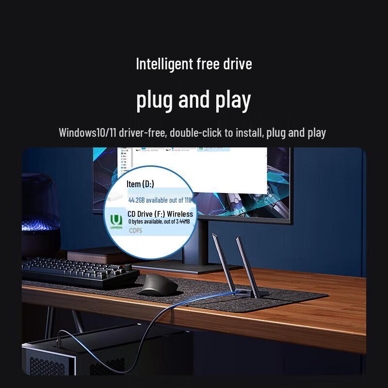 Ugreen WIFI6 AX1800 USB Wireless Adapter (CN version)