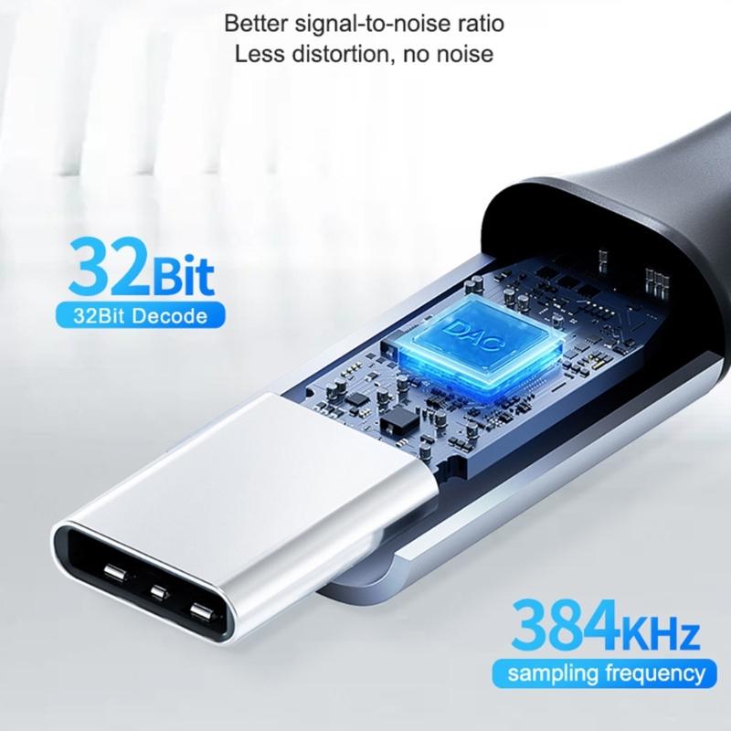 Professional USB C Male to 3Pin Female Mic Cable Dynamic Mic Recording Cord Converters Wire for Dynamic Microphones