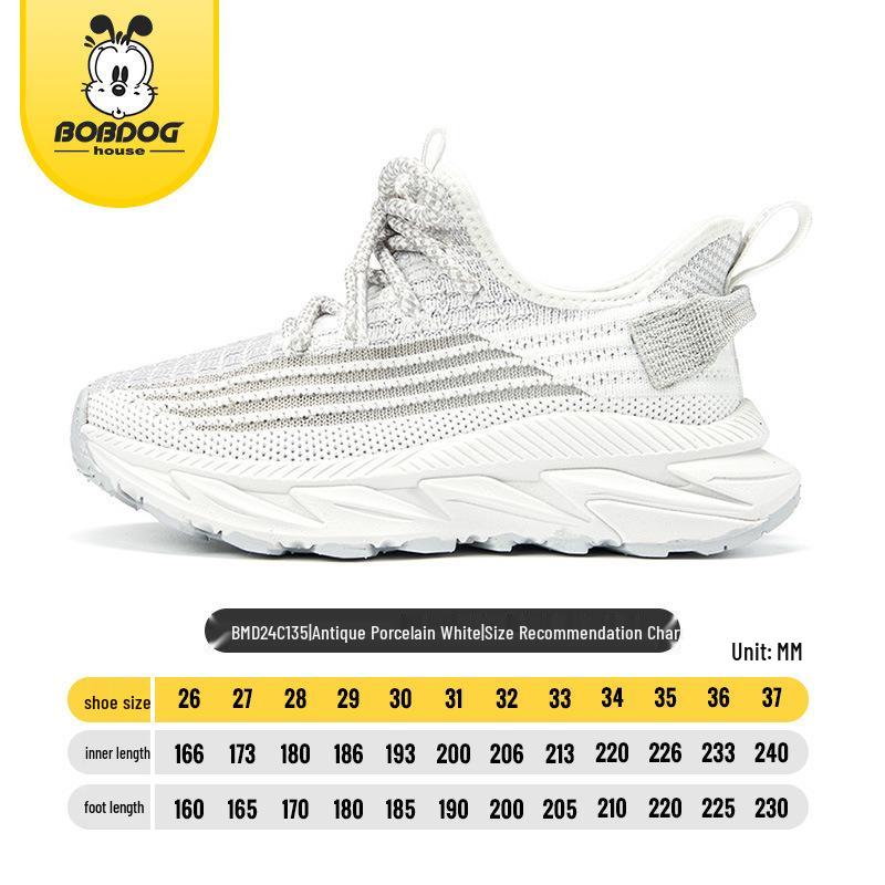 

2024 Babu Dou Girls Breathable Mesh Sneakers for Spring & Autumn - Stylish Kids Sports Shoes Size 31 - Inner length 20