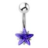 Gold Plated Stainless Steel Medical Steel CZ Navel Button Ring Piercing Belly Stud Body Jewelry Engagement Gift