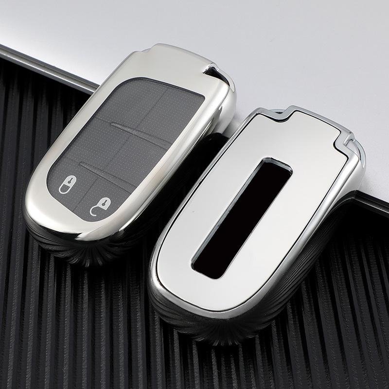 Compatible Key Cover for Jeep Compass, Renegade, Grand Cherokee & Dodge