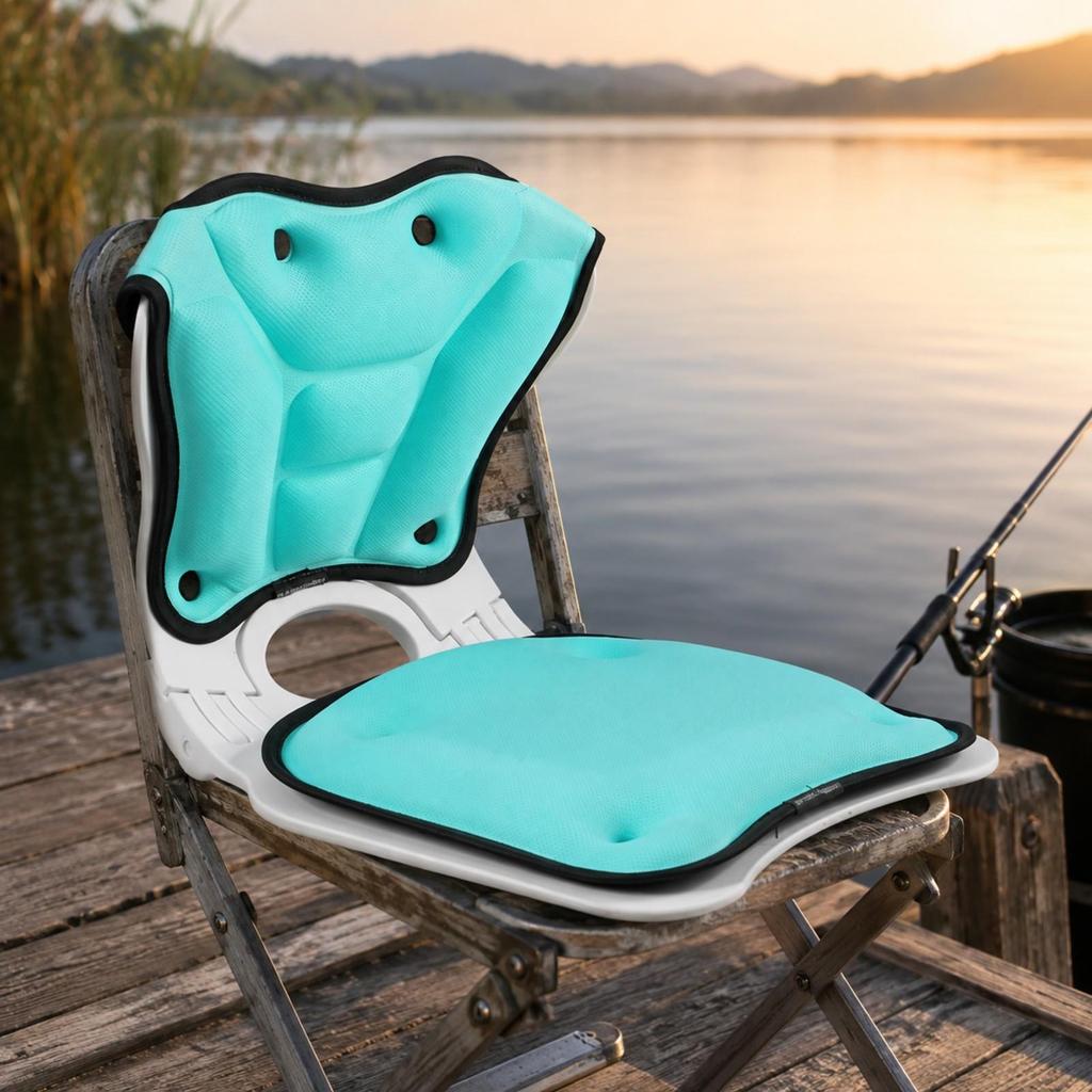 Foldable Fishing Seat Cushion Breathable with Backrest