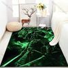 Multiple Sizes Samurai and Dragon Art Rug Pattern Carpet for Living Room Bedroom Sofa Home Decor Non-slip Floor Mat Luxury Gift
