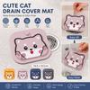 Anti-Odor Sewer Floor Drain Cover 2in1 Deodorant Mat Drain Stopper  for Bathroom Hair Collection