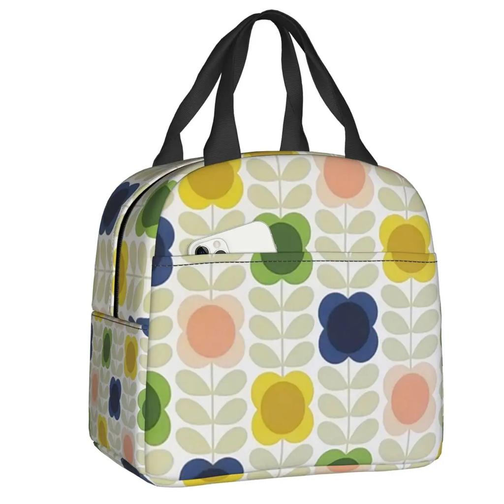 Orla Kiely Skandynawski Kwiatowy Przenośny Lunch Box dla Kobiet Wodoodporny Termiczny Chłodziarka Żywności Izolowana Torba Lunchowa Dla Dzieci Student