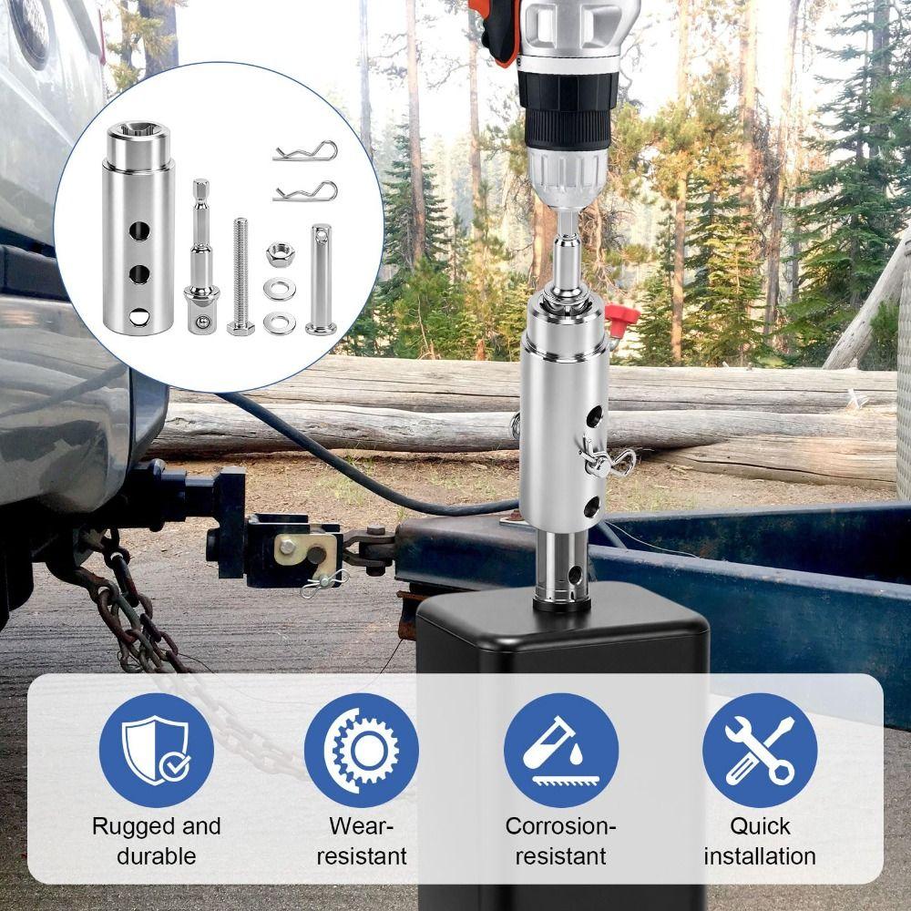 1/2-inch Socket Trailer Jack Drill Adapter Stainless Steel Socket Adapter Bit Trailer Accessories