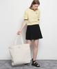 The-Abon Unisex Canvas Square Big Tote Bag Ivory