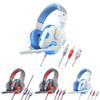 Wired Gaming Headset For Pc Ps4 40mm Drivers Leather Ear Cushions 22m Cord Mic Gamers Home Office
