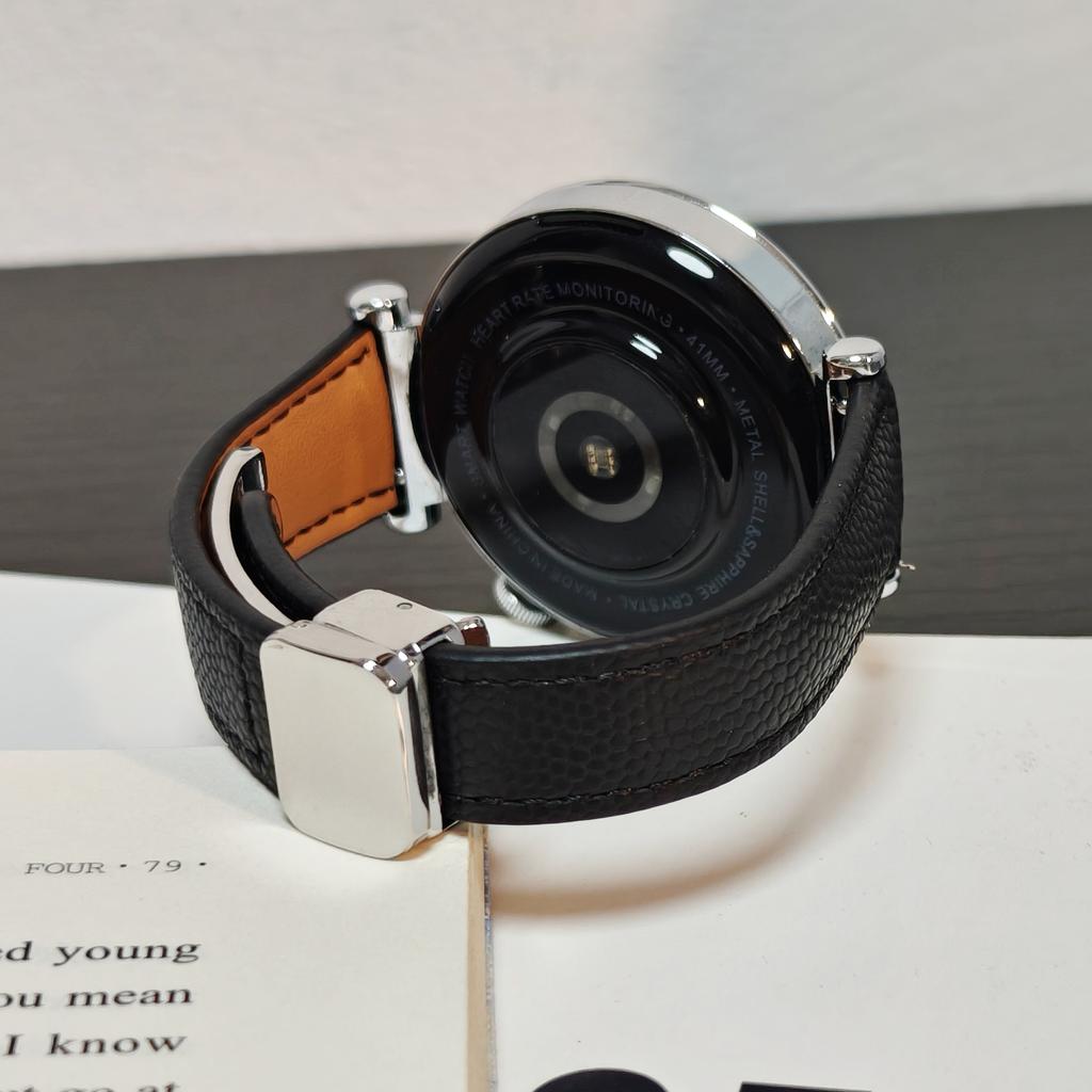 Bracelet en Cuir 18mm 20mm 22mm pour Samsung Galaxy Watch 7 6 5 4 44mm 40mm Classique Boucle Magnétique pour Huawei Watch GT6 5 4Pro 3 46mm 41mm Bracelet