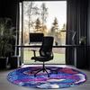 Jinx Printed Round Rug Carpet Chair Rug Area Rug Entryway Doormats,for Office Chair Living Room Bedroom Kitchen Room.