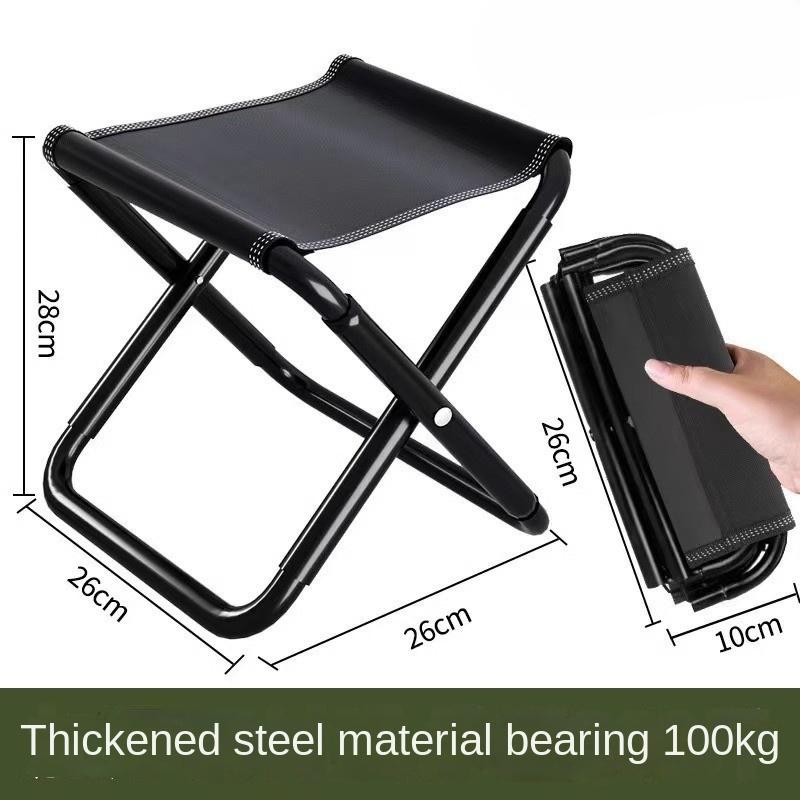 Camping Folding Chair Portable Multifunctional Outdoor Picnic Collapsible Stool with Carry Bag Ultra Light Fishing Stool for BBQ