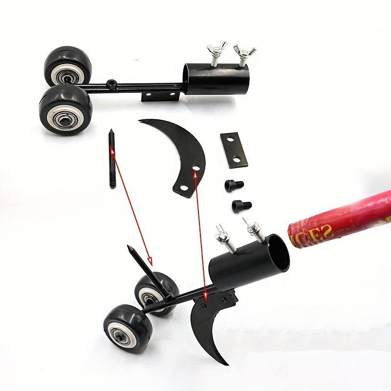 1Pc Multi-Functional Heavy-Duty Metal Garden Weed Killer Roller - No-Bend Staircase Weed Remover, Crevice Weeding Tool