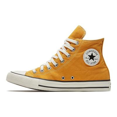 Chuck Taylor All Star Hi Vintage Comfortable Versatile Durable High-Top Canvas Shoes Unisex Sneakers Yellow 167959C