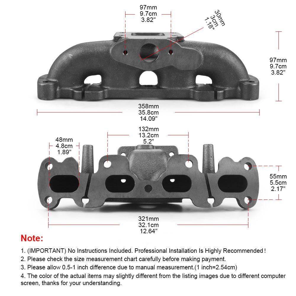 Gusseisen Turbo-Krümmer Auspuff für 1994-2005 Mazda Miata MX-5 NA8 NB 1.8L