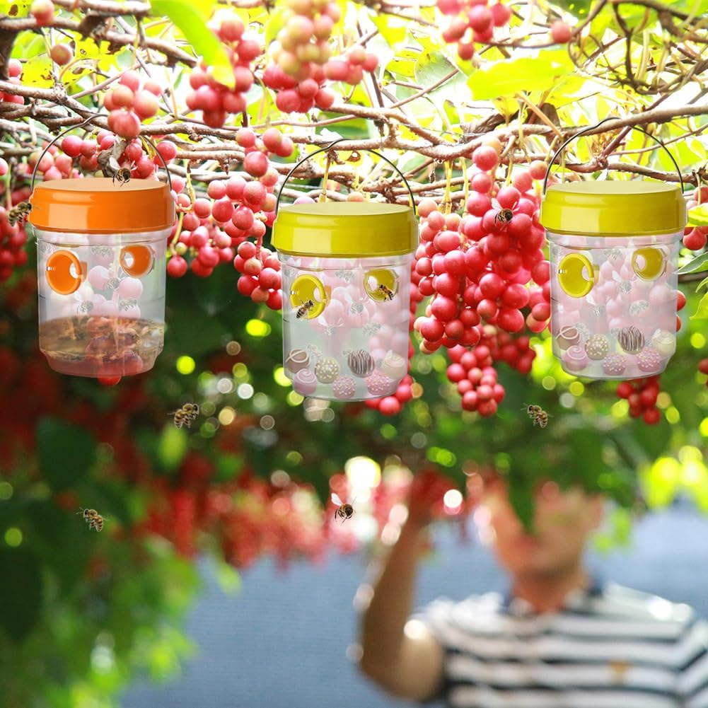 Insect Wasp Trap Asian Hornet Trap Removable and Reusable Wasp Catcher Fruit Fly Trap Moth Trap Fly Trap Tools