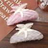 Large Starfish Hair Grab Shark Clip Acrylic Shark Clip Fashion Pearl Hair Claw  Girls