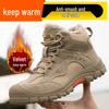 Men's Winter High-Top Steel Toe Safety Boots - Anti-Smash, Anti-Puncture, Snowproof, Insulated Work Shoes