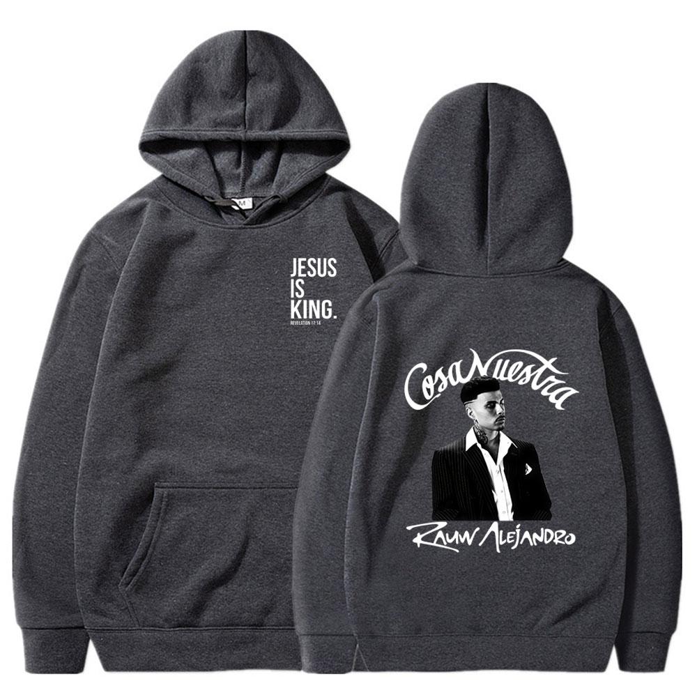 Rauw Alejandro Cosa Nuestra 2025 Wears Men Fashion Long Sleeves Casual Clothing High Quality Oversized Style Winter Streetwears